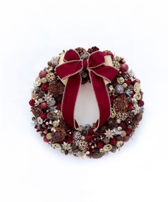 ＜Atelier Maison Deco＞＜ｓｔｕｄｉｏ　ｃｈｅｓｔｎｕｔ＞木の実のクリスマスリース
